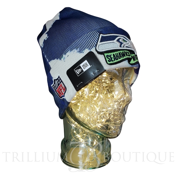 New Era Men's Seattle Seahawks Sideline Ink Navy Knit Hat OSFM NWT - Picture 3 of 6